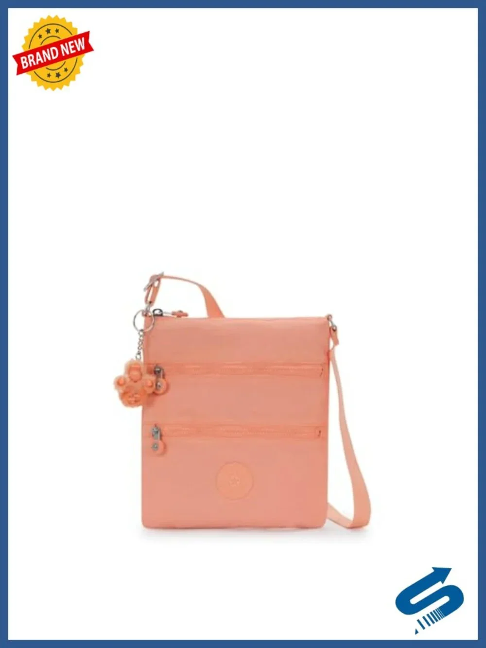 Crinkled Nylon Lightweight Crossbody with Adjustable Strap